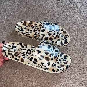 Leopard print sandals